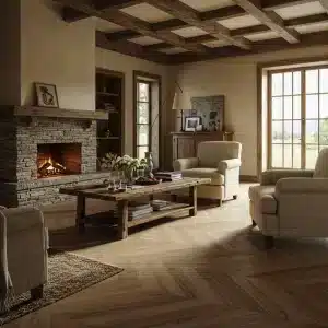Rustic Herringbone Flooring
